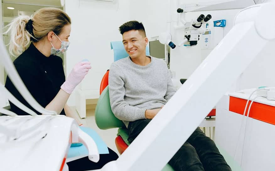man at dentist